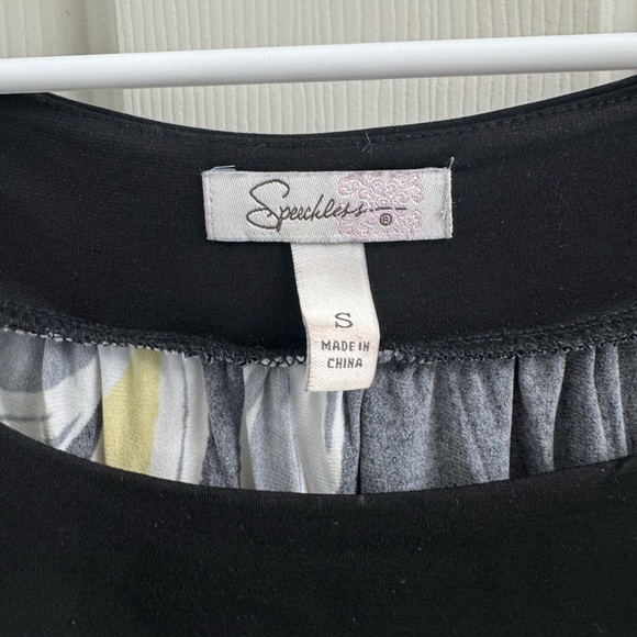 Speechless black and White Puff Sleeve Midi Sundress - Picture 3 of 5